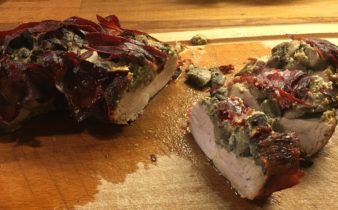 Mørbrad med pesto, ricotta og champignon fyld