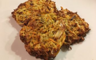 kartoffel rösti med gulerødder og løg