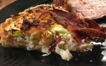 Porre tærte med bacon