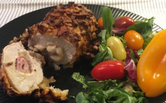 Kartoffel gratineret kylling cordon bleu