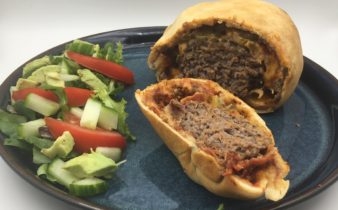 Jumbo pizza cheeseburger