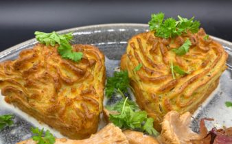 Kartoffelrösti trekanter med mos