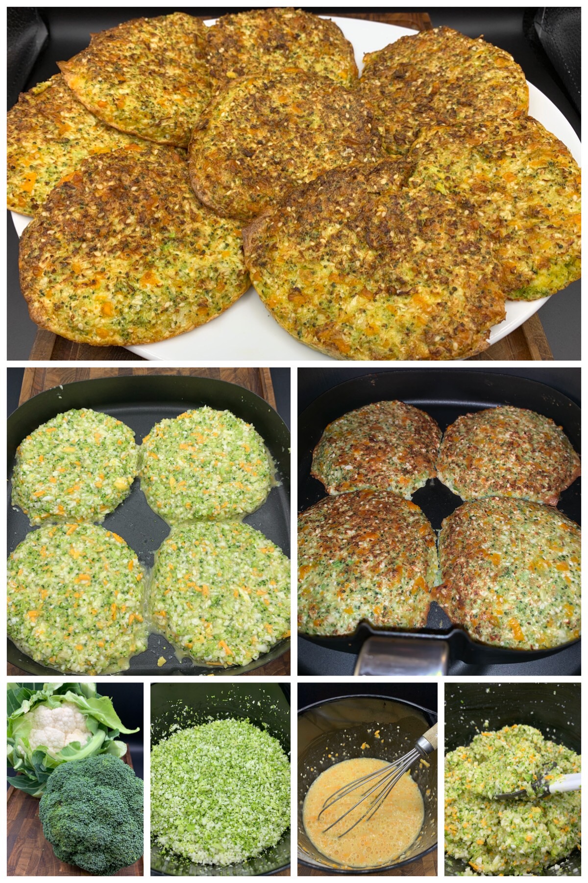 Grøntsagsbrød af broccoli og blomkål