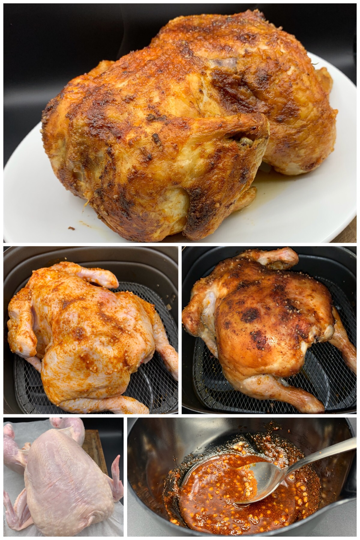 Helstegt kylling med grillede rodfrugter