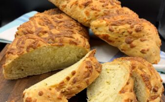 Flettet ostebrød med squash