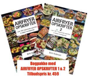 Bogpakke med AIRFRYER OPSKRIFTER 1 & 2